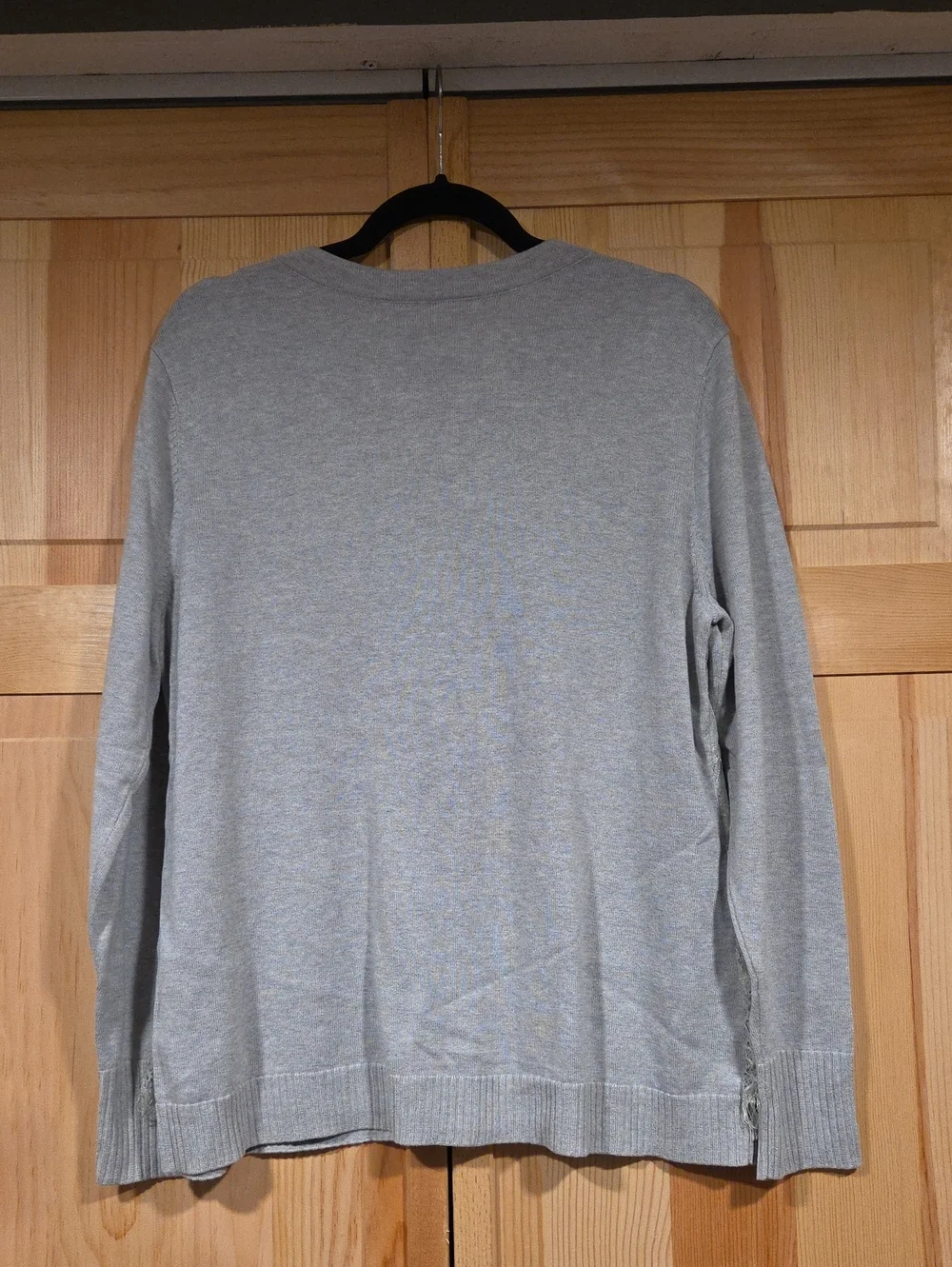 Isaac Mizrahi Live Gray Lace Cardigan Size L
